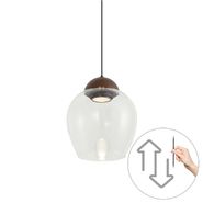 Moderne-Hängeleuchte-Dunkelbronze-für-Schienensystem-1-Phasen-Easylift---Slimline-Molla