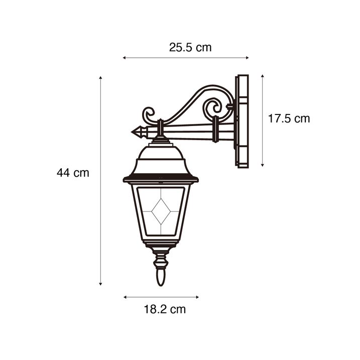 Vintage Outdoor Wall Lantern Bronze - Antigua Down