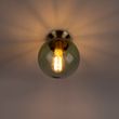 Art-Deco-taklampe-messing-med-grønt-glass---Pallon