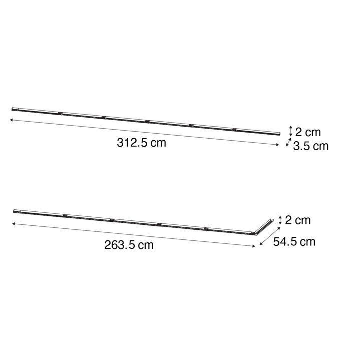 Modern 1 Fazlı Beyaz Raylı Aydınlatma Sistemi 300cm - Iconic