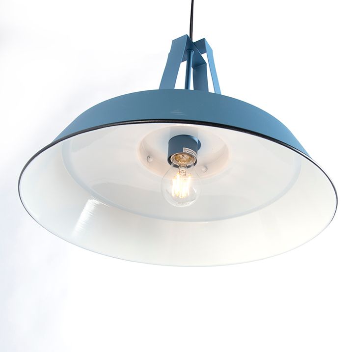 Vintage závěsné svítidlo modré 43 cm - Living