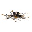 Vintage-Ceiling-Light-Black-with-Gold-50-cm-3-Light---Foglie
