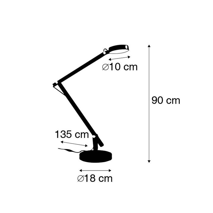 Moderná stolná lampa čierna vrátane LED - Etienne