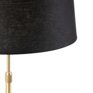 Galda-lampa-zelta/vara-krāsā-ar-melnu-lina-abažūru-35-cm---Parte