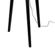 Vloerlamp-zwart-met-velours-kap-taupe-50cm---Puros