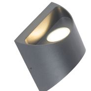 Moderne-utendørs-vegglampe-mørk-grå-inkl.-LED-2-lys-IP54---Mal