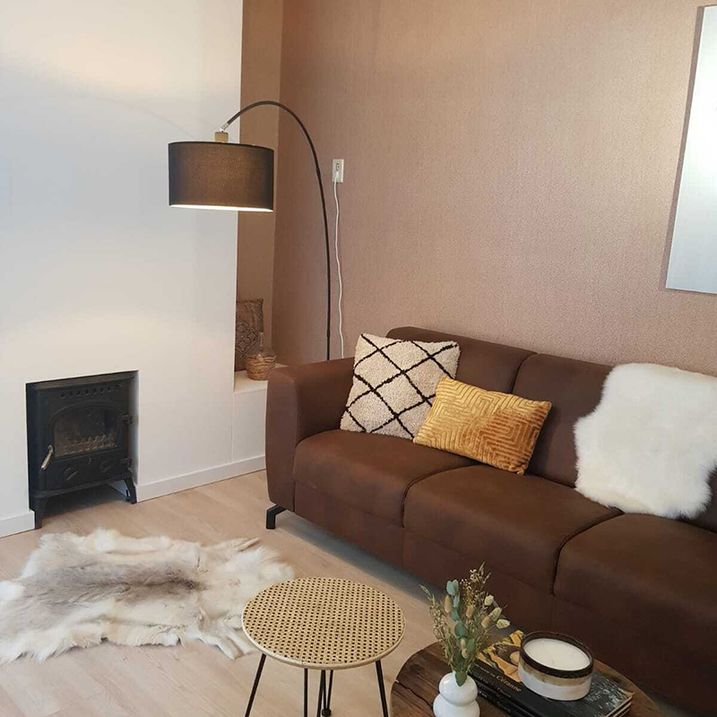 Moderna lučna lampa crna sa sjenilom - Vinossa
