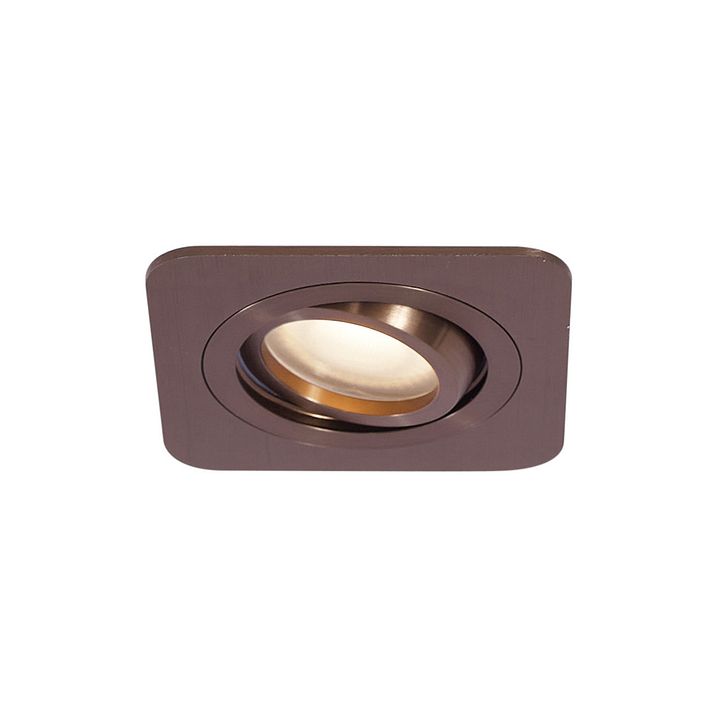 Rounded Recessed Spotlight Dark Bronze GU10 50mm Swivel and Tiltable IP44 - Alberto