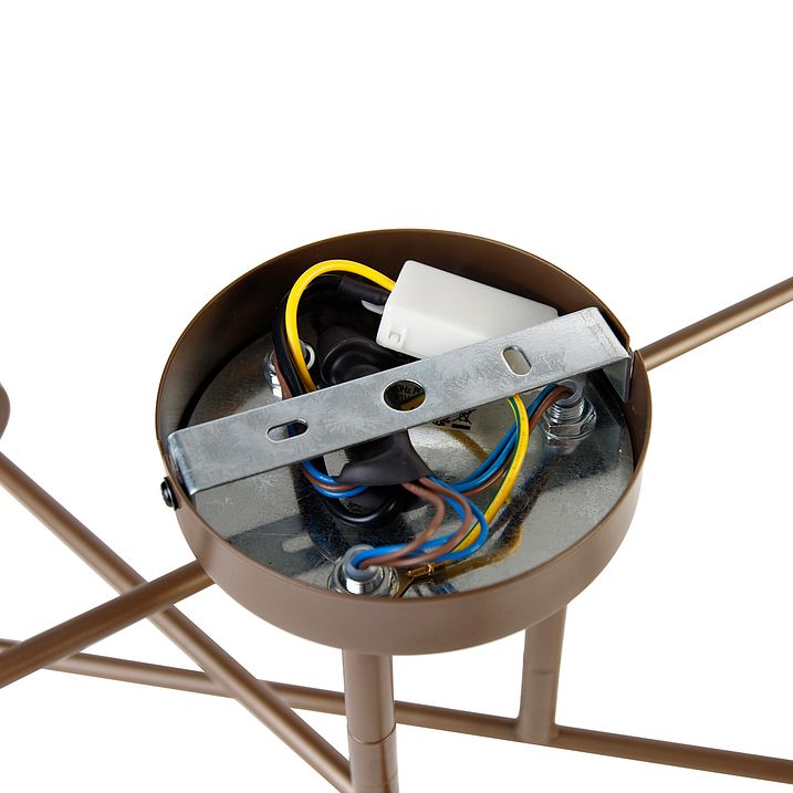Plafoniera smart bronzo scuro a 6 luci con 6 Wifi G95 - Sydney