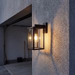 Industri&euml;le buiten wandlamp donkergrijs IP44 - Sutton Down