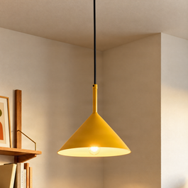 Design Hänglampa Gul - Triangolo