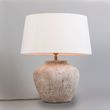 Klassieke-tafellamp-bruin-met-witte-kap---Inca-XS
