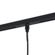 Moderne-skinnesystem-svart-med-3-pendellamper-svart-med-røykglass-1-fase---Slimline-Loyce