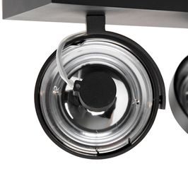 Spotlight-de-design-negru-reglabil-cu-2-lumini---Go