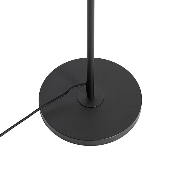 Průmyslová stojací lampa černá 2-světlo - Emado