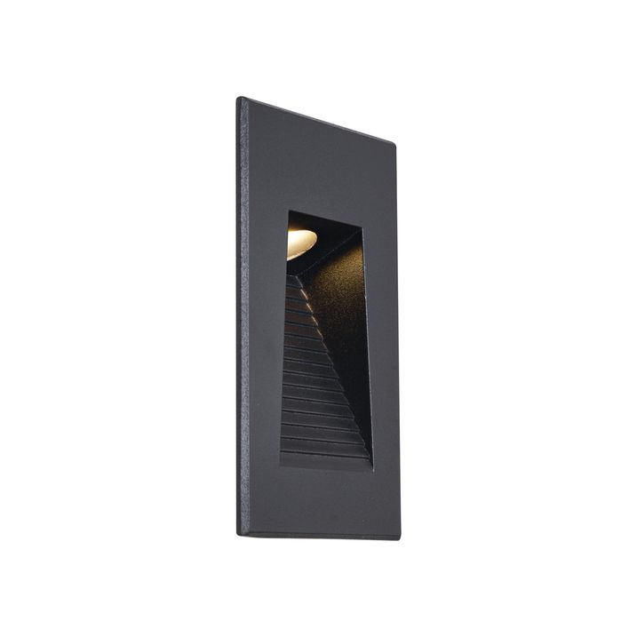 Moderné zapustené nástenné svietidlo čierne 7 cm vrátane LED IP65 - Trem
