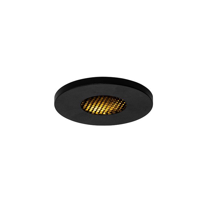 Set van 6 moderne badkamer inbouwspots zwart IP54 - Shed Honey