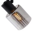 Moderne-taklampe-sort-med-rundt-røykglass---Cilin
