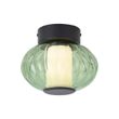 Dizajnerska-plafonska-lampa-crna-18-cm-sa-zelenim-staklom-uključujući-LED-sa-3-nivoa-zatamnjenja---Margherite