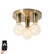 Smarte-Deckenleuchte-Bronze-Rund-inkl.-3-Wifi-G95---Facil