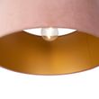 Pendant-Lamp-Black-with-Pink-Shade-and-Gold-Interior-35cm-3-Lights---Cava
