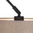 Hängelampe-schwarz-mit-Leinen-Schirm-taupe-35-cm---Blitz