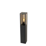 Stojąca-lampa-ogrodowa-czarna-z-przydymionym-szkłem-80-cm-IP44---Charlois