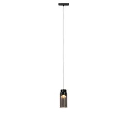 Модерен черен висулка за релсова система 1-фазен с LED - Magnetic Vance
