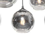 Lampadario-Art-Déco-nero-con-vetro-fumé-8-luci---Sandra