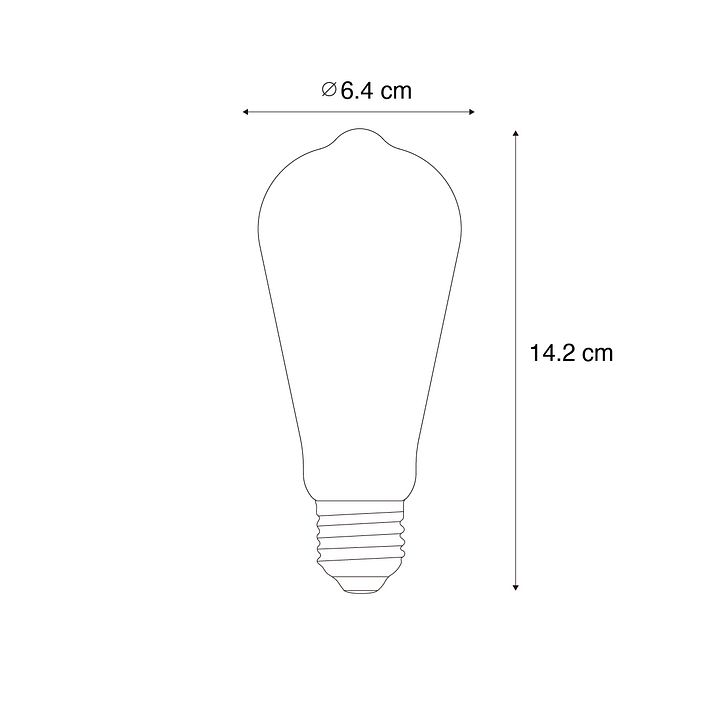 E27 stmívatelná LED žárovka ST64 čirá 7W 806 lm 2700-6500K Zigbee