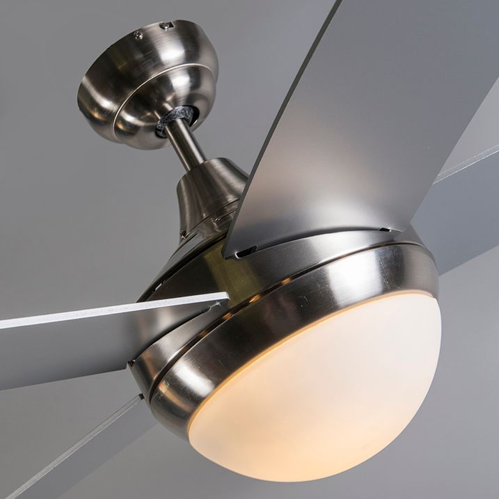 Stropní ventilátor ocelový s černým dřevěným potiskem 132 cm s dálkovým ovládáním - Cool