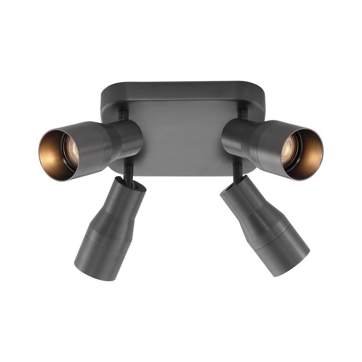 Spot encastré carré GU10 50 mm 4 lumières - Stanley