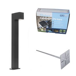 Pramoninis stovimas lauko šviestuvas juodas 65 cm IP44 - Baleno