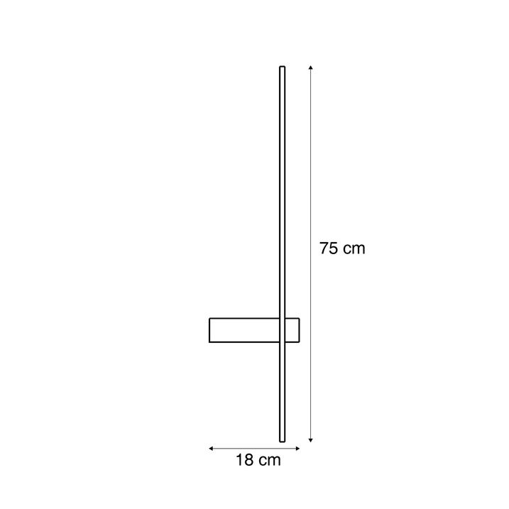 Dial Modern Brass Wall Lamp, 75cm, Integrated LED, IP44