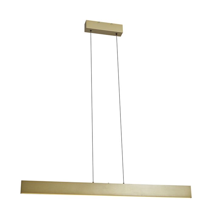 Modernus pakabinamas šviestuvas žalvario spalvos su LED 3 pakopų reguliuojamu „Easylift“ - tiesus