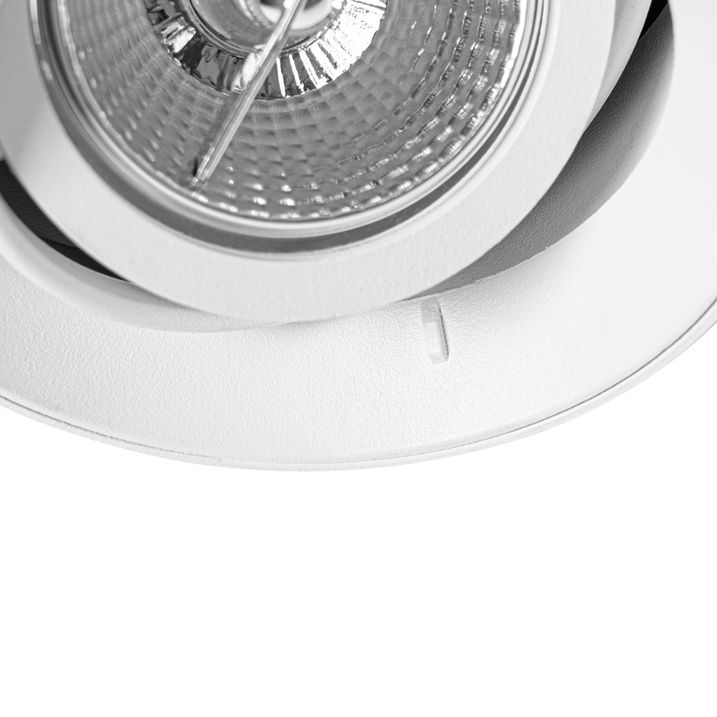 Spot encastré moderne blanc GU10 AR70 rond sans bordure - Oneon
