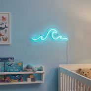 Lampada-da-parete-al-neon-blu-con-LED---Wave