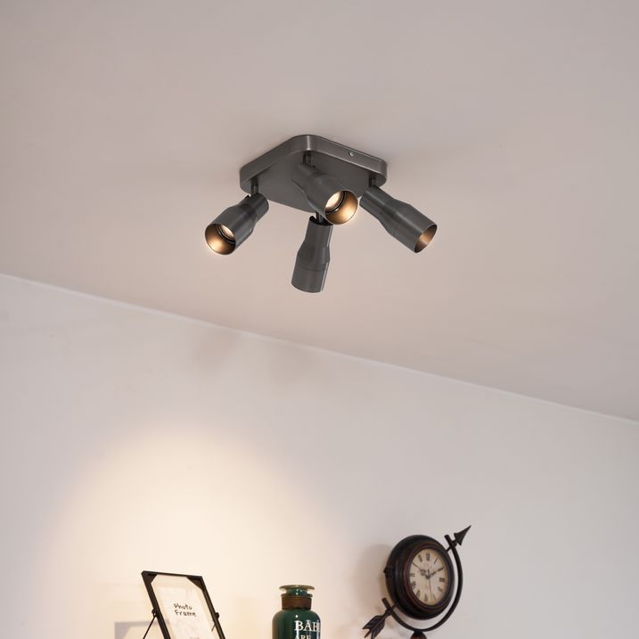 Spot encastré carré GU10 50 mm 4 lumières - Stanley