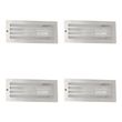 Set-van-4-moderne-inbouwlampen-staal-IP44---Hurricane