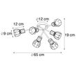 Moderné-stropné-svietidlo-čierne-65-cm-6-žiarovkové---Botu