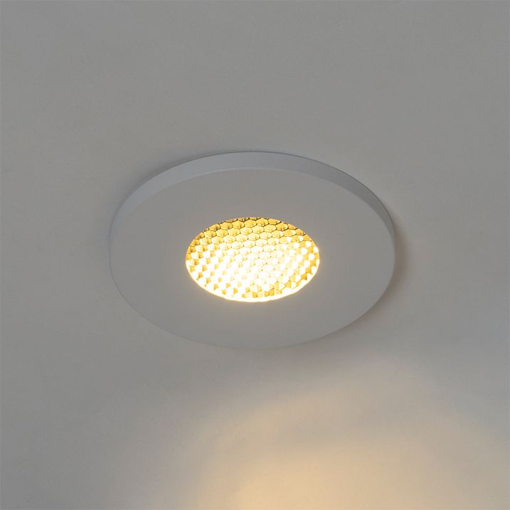 Set van 6 moderne badkamer inbouwspots wit IP54 - Shed Honey