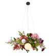 Bohemianische-Hängelampe-schwarz-mit-farbigen-Blumen-rot-und-pink---Flower-Power