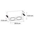 Set-mit-6-Einbauspots-weiß-GU10-AR111-Trimless-2-flammig---Oneon