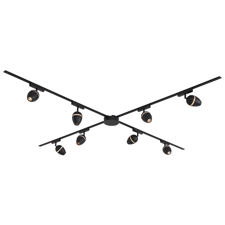 Moderan šinski sistem rasvete sa 8 crnih reflektora 1-fazni - Magnetic Eggy