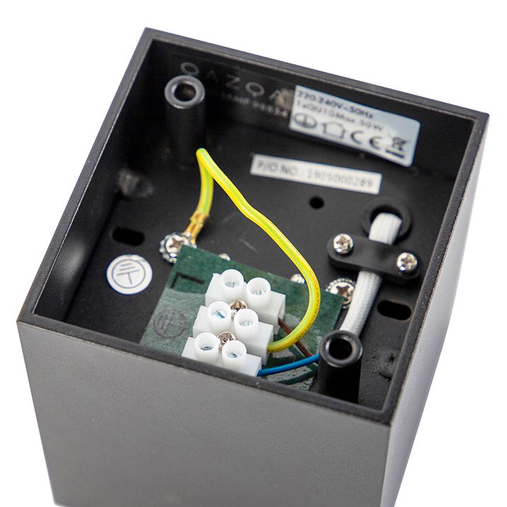 Design opbouwspot zwart GU10 50mm  - Qubo Honey