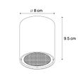Design-Surface-Mounted-Spotlight-Black-GU10-50mm---Tubo-Honey