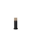 Staande-buitenlamp-zwart-met-smoke-kap-30-cm-IP44---Odense