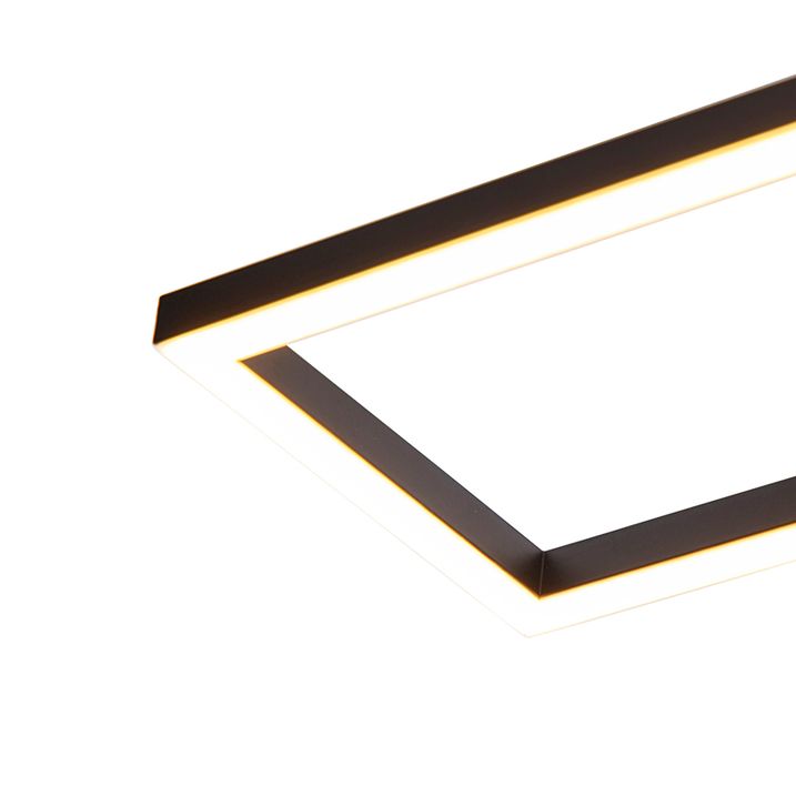 Ceiling Light Oblong Black 3-Step Dimmable - Plazas Novo