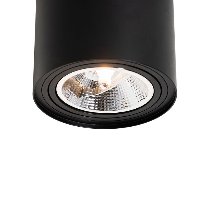 Pametni plafonski reflektor crni podesivi uklj. Wifi GU10 111mm - Rondoo Up