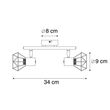 Foco-Art-Déco-de-latón-inclinable-y-giratorio-de-2-luces---Mosh